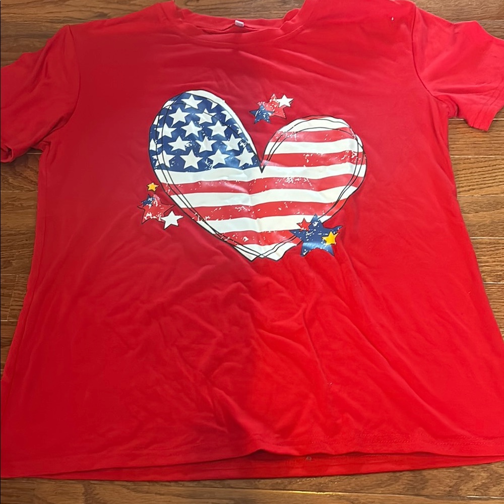 SHEIN Red Heart Graphic Tee